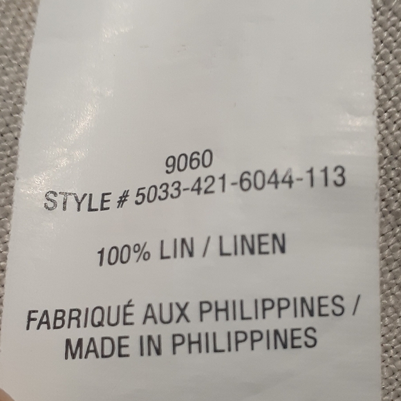 Laura Plus Women's Linen Pants Cropped Capri Tan Size 16 - Picture 4 of 5